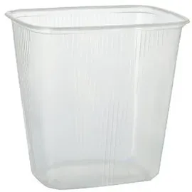 Papstar Starpak Verpackungsbecher, PP eckig 250 ml 4,9 cm x 8,1 cm x 10,8 cm transparent