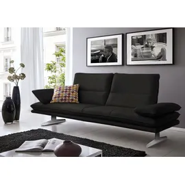 W.Schillig 2,5-Sitzer broadway Designsofa mit hohem Sitzkomfort, Sitztiefenverstellung, Kopfteil- & Seitenteilverstellung, Breite 236cm schwarz