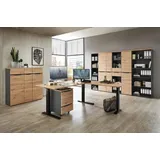 Innostyle Komplettbüro MEMPHIS X 9-teilig Front Artisan Eiche Korpus Graphit