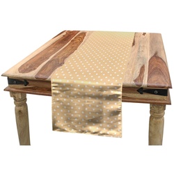Abakuhaus Tischläufer Esszimmer Küche Rechteckiger Dekorativer Tischläufer, Tupfen Vintage Pastel Print beige|weiß 40 cm x 180 cm