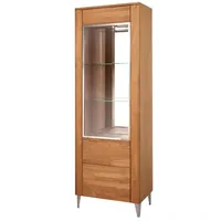 Szynaka meble Feldmann-Wohnen Standvitrine, Braun, Holz, 70x200x42 cm, Wohnzimmer,