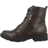 Fitters Footwear That Fits Damen Stiefelette Perunscha PU Schnürstiefelette mit Reißverschluss Übergröße grau) 2237233 grey große Damenschuhe - 45 EU,