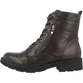 Fitters Footwear That Fits Damen Stiefelette Perunscha PU Schnürstiefelette mit Reißverschluss Übergröße grau) 2237233 grey große Damenschuhe - 45 EU,