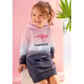 KangaROOS Sweatkleid "für kleine Mädchen", Mädchen, Gr. 92/98, N-Gr, bunt (rosa, weiß, blau), Sweatware, Obermaterial: 100% Baumwolle, bedruckt, mehrfarbig, Basic ca.