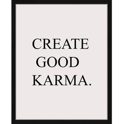 ANY IMAGE Digitaldruck »Karma«, Rahmen: Buchenholz, Schwarz
