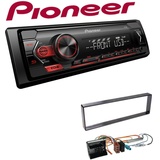 Pioneer 1-DIN Autoradio USB AUX Android Einbauset für Citroen C4 2004-2010