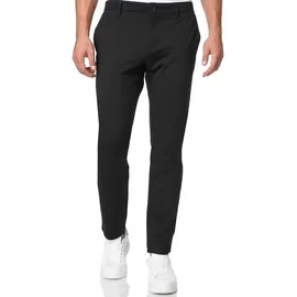 Indicode Anzughose "INRoedekro", Herren, Gr. 30, Länge 34, schwarz, Web, Obermaterial: 65% Polyester, 35% Baumwolle, unifarben, slim fit knöchellang, Hosen Anzughose, gepflegter Look mit gerade geschnittener Beinform