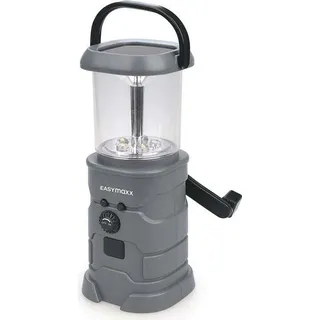 EasyMaxx Akku-Lampe mit Radio - Lädt über Solar, Kurbel und USB