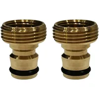 Rosenstein & Söhne 2er-Set Wasserhahn-Schlauchadapter, mit 3/4"- und 1/2"-Gewinde