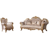 JVmoebel Sofa, Beige Chesterfield Klassische Sofagarnitur 3+1 stilvolles Design Neu beige