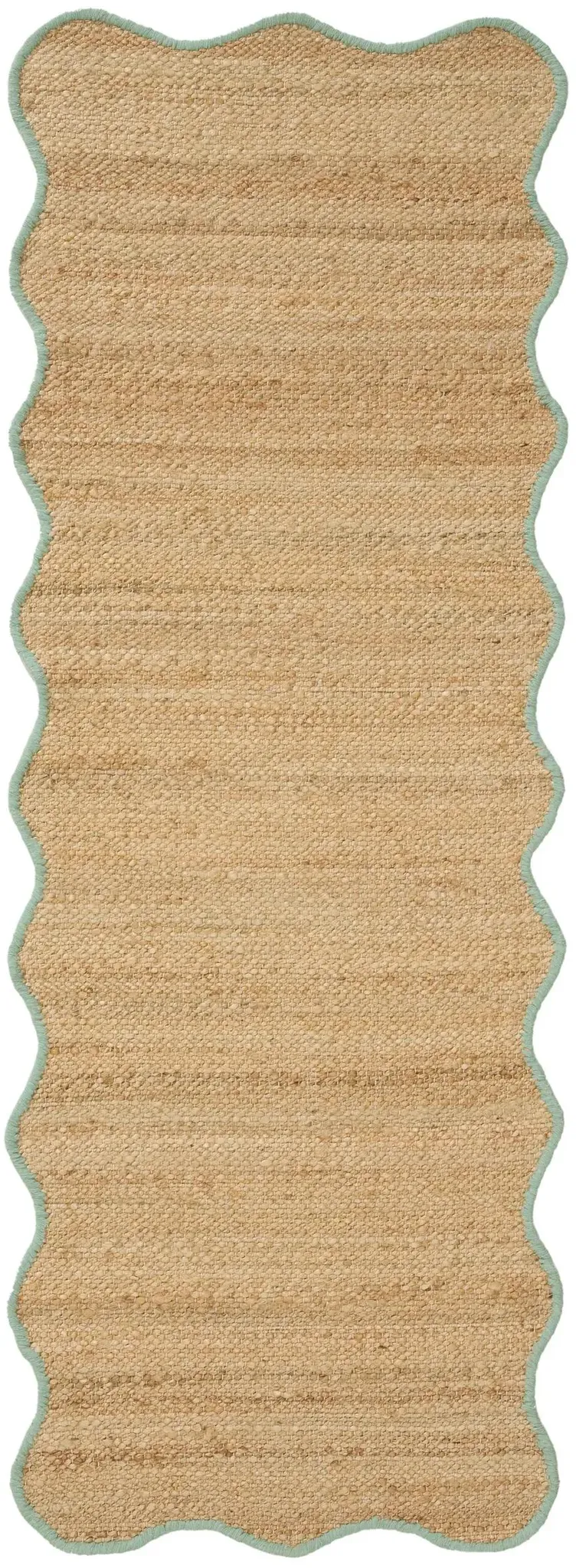 benuta Pop Juteteppich Mambo Türkis 70x200 cm - Naturfaserteppich aus Jute