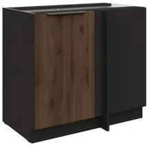 Küchen-Preisbombe Eckunterschrank 105 cm Küche Nussbaum 105 x 0 x 0 cm Schwarz