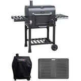 TAINO Hero XL Holzkohlegrill inkl. Haube + Wendeplatte