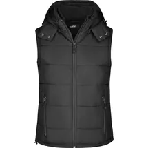 James & Nicholson Damen Kapuzen Steppweste Bodywarmer JN1005 black M
