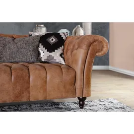 GUTMANN FACTORY Hocker GUTMANN FACTORY "Amazonas", braun (cognac), B:68cm H:36cm T:51cm, Hocker, Hocker, in Chesterfield Optik