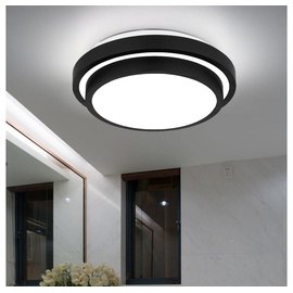 ETC Shop LED Deckenleuchte, Badezimmerlampe mit Sensor, IP44, D 30 cm