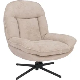 MCW Relaxsessel MCW-P32 Chenille 370 g/m2 70 x 100 x 80 cm Creme mit Hocker