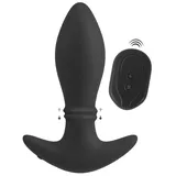 ANOS Analplug „Moving Rings" mit Vibration, schwarz