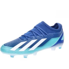 adidas Unisex X Crazyfast.3 Fg Football Shoes (Firm Ground), Bright Royal/FTWR White/Solar Red, 41 1/3 EU - 41 1/3 EU