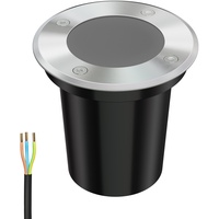 Ledscom.de Bodeneinbauleuchte BOLI für außen, IP67, edelstahl, rund, 108mm