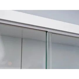 VCM ebuy24 Comit Vitrinenschrank wandhängend, 2 Glastüren, weiss.