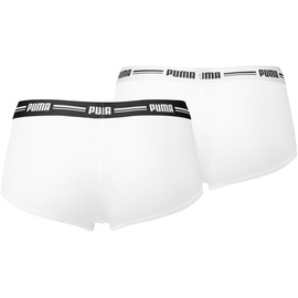 Puma Damen Mini Shorts - Iconic, Soft Cotton Modal Stretch, Vorteilspack Weiß XL