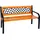 INDA-EXCLUSIV Gartenbank 120 x 52 x 74 cm Schwarz/Mehrfarbig