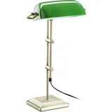 Relaxdays Bankerlampe grün, Tischlampe (E27)