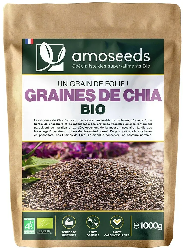 amoseeds Graines DE Chia BIO