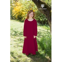 Burgschneider Ritter-Kostüm Kinder Mittelalter Kleid Typ Unterkleid Ylvi Bordeaux Rot 152 rot 152 - 152
