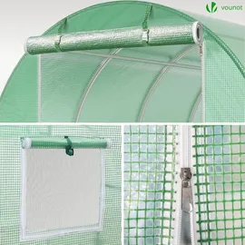 VOUNOT VOUNOT® Gewächshaus Foliengewächshaus Winterfest Tomatenhaus Folientunnel, 4x3x2m 12m2