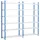 Proregal Fachbodenregal PVC/Stahl/Spanplatte 240x125x50cm Lichtblau/Lichtgrau 6 Ebenen Fachlast 152kg