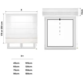 STORESDECO Raffrollo, Beige, Kunststoff, Uni, Rechteckig, 150x250 cm, CE, Wohntextilien, Rollos - Jalousien, Rollos, Raffrollos