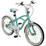 ACTIONBIKES MOTORS Actionbikes Kinderfahrrad Cruiser 20 Zoll, Rosa/Türkis, verstellbar, Seitenständer, V-Brake-Bremsen (Türkis)