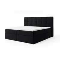 a&j möbelland gmbh A&J MöbelLand Boxspringbett Schwarz, Textil, H2, 120x200 cm, Schlafzimmer, Betten, Boxspringbetten