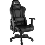 Tectake tectake® Racing Gaming Stuhl, ergonomische Form, mit verstellbarer Rückenlehne, - Schwarz