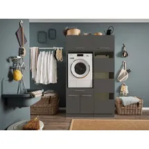 laundreezy "LAUNDREEZY LDSK5", grau Anthrazit - Waschmaschinen-Überbauschrank TÜV-Zertifiziert mit viel Stauraum - 117,5 cm