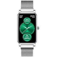 AngLink ZENSMARTWATCH - Eleganzawatch Smartwatch VitalUltra – Kompakte Fitnessuhr mit Display, Android & iOS kompatibel (Silber)