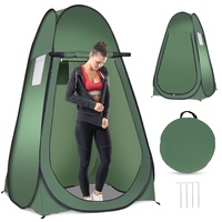 COSTWAY Pop-up Duschzelt Toilettenzelt Umkleidezelt Beistellzelt Lagerzelt Campingzelt Trekkingzelt Strand Zelt mit Fenster 190x120x120cm(Grün)