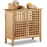 Relaxdays Waschbeckenunterschrank Walnuss HBT: 61x 66 x 29 x 61 cm)