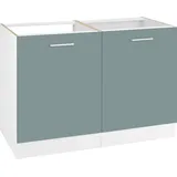 KOCHSTATION Spülenschrank »KS-Visby«, Breite 120 cm, grün