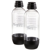 Wassermaxx PET-Flaschen 2 x 1 Liter schwarz