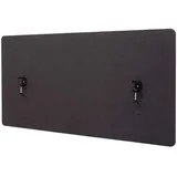 Proregal Akustik-Tischtrennwand HxBxT 60x120x2 cm Doppelwandig Stoff Braun-Grau Büro-Sichtschutz Schreibtisch Pinnwand