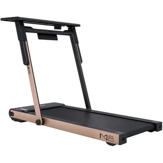 Maxxus Laufband M8 Office - Elektrisch, 2 PS, 6/12 km/h, 125x45 cm Lauffläche, Bluetooth, App, Desk (Höhenverstellbar), Bronze - Walking Pad mit Schreibtisch, Fitnessgerät für Training, Zuhause, Büro