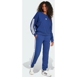 adidas Essentials 3-Streifen French Terry Cuffed Joggers Dark Blue / White XL