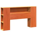vidaXL Kopfteil mit Stauraum Wachsbraun 140 cm Massivholz Kiefer