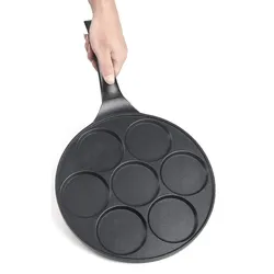 Pfannkuchen Pfanne Ø26cm 7 Fächer Induktion Alu Guss Spiegelei Crepespfanne Pancake