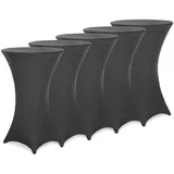 DEUBA Detex® Stehtischhusse Überzug 5er Set Ø70 cm Ø anthrazit