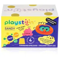 Playstilin® Knetsand SANDY (Knetset, 1-tlg., mit Kulleraugen und Modellierwerkzeug), extra formbarer Spielsand, nicht trocknend