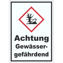 Aufkleber Gewässergefährdend Verunreinigung von Wasser A0 (841x1189mm)